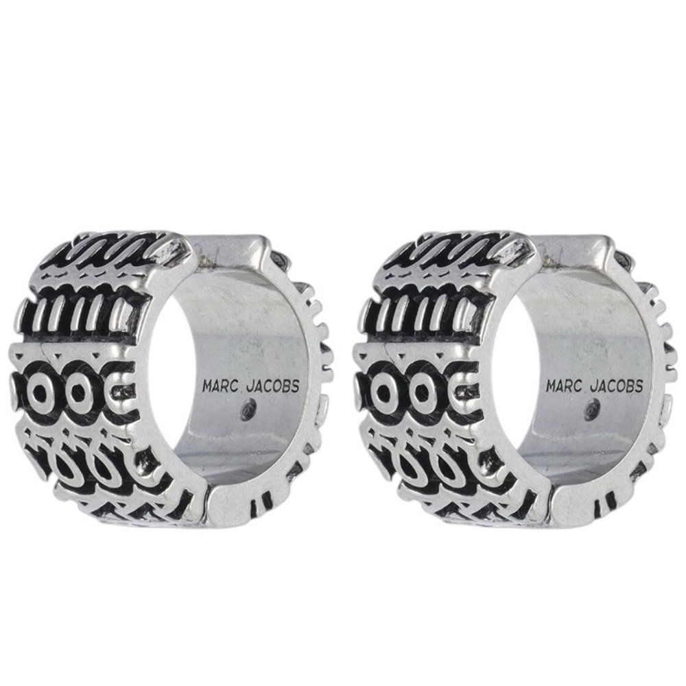 MARC JACOBS Monogram Engraved Chunky Hoop Earrings